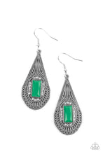 Load image into Gallery viewer, Paparazzi “Deco Dreaming” Green Dangle Earrings - Paparazzi Accessories
