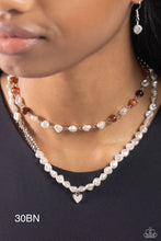 Load image into Gallery viewer, Paparazzi “Pearl Pact” Brown Necklace Earring Set - Paparazzi Accessories
