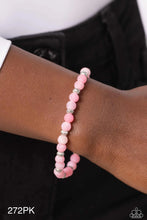 Load image into Gallery viewer, Paparazzi “Ethereally Earthy” Pink Stretch Bracelet
