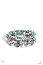 Load image into Gallery viewer, Paparazzi “Garden Party Passion” Blue Stretch Bracelet Set
