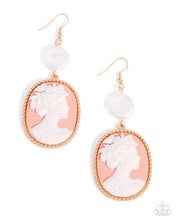 Load image into Gallery viewer, Paparazzi “Captivating Cameo” Orange Cameo Dangle Earrings -Paparazzi Accessories