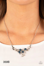 Load image into Gallery viewer, Paparazzi “Because I'm The Bride” Blue Necklace Earring Set - Paparazzi Accessories