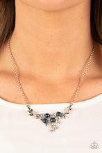Load image into Gallery viewer, Paparazzi “Because I'm The Bride” Blue Necklace Earring Set - Paparazzi Accessories