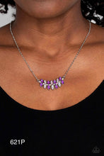 Load image into Gallery viewer, Paparazzi “Lustrous Laurels” Purple Necklace Earring Set - Paparazzi Accessories