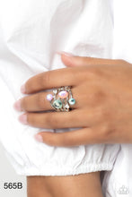 Load image into Gallery viewer, Paparazzi “Timeless Trickle” Blue Stretch Ring - Paparazzi Accessories
