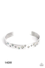 Load image into Gallery viewer, Paparazzi “Starburst Shimmer” White Cuff Bracelet - Paparazzi Accessories