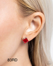 Load image into Gallery viewer, Paparazzi “Squared Soprano” Red Post Earrings - Paparazzi Accessories