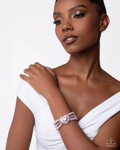 Load image into Gallery viewer, Paparazzi “Lifelong Love Letter” Pink Stretch Bracelet - Paparazzi Accessories