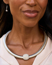 Load image into Gallery viewer, Paparazzi “Downtown Demand” White Necklace Earring Set - Paparazzi Accessories