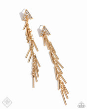 Load image into Gallery viewer, “Linear Landmark” Gold Post Earrings - Paparazzi