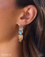 Load image into Gallery viewer, Paparazzi “Polished Poignancy” Blue Hoop Earrings - Paparazzi Accessories