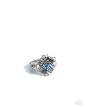 Load image into Gallery viewer, Paparazzi “Square Formation” Blue Stretch Ring - Paparazzi Accessories