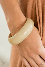 Load image into Gallery viewer, Paparazzi “Whimsically Woodsy” White Bangle Bracelet - Paparazzi Accessories
