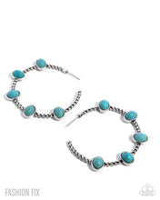 Load image into Gallery viewer, Paparazzi “Canyon Course” Blue Hoop Earrings - Paparazzi Accessories