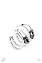 Load image into Gallery viewer, Paparazzi “Unrefined Reverie” Silver Hoop Earrings - Paparazzi Accessories