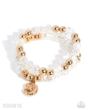 Load image into Gallery viewer, Paparazzi “Melodic Mermaid” Gold Stretch Bracelet Set - Paparazzi Accessories