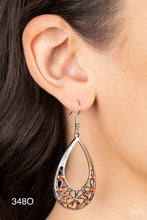 Load image into Gallery viewer, Paparazzi “Terrace Trinket” Orange Dangle Earrings - Paparazzi Accessories