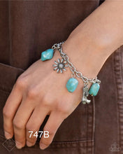 Load image into Gallery viewer, Paparazzi “Badlands Beau” Blue Clasp Bracelet - Paparazzi Accessories