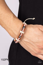 Load image into Gallery viewer, Paparazzi “Lodge Luxe” Pink Adjustable Bracelet - Paparazzi Accessories