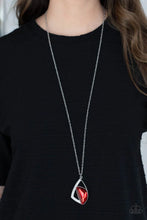 Load image into Gallery viewer, Paparazzi “Galactic Wonder” Red Necklace Earring Set - Paparazzi Accessories