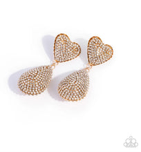 Load image into Gallery viewer, Paparazzi “Sweetheart Sway” Gold Heart Post Earrings - Paparazzi Accessories
