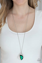 Load image into Gallery viewer, Paparazzi "Galactic Wonder" Green Necklace Earring Set - Paparazzi Accessories