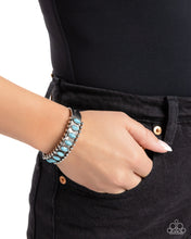 Load image into Gallery viewer, Paparazzi “Beautiful Badlands” Blue Cuff Bracelet - Paparazzi Accessories