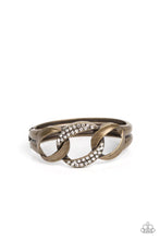 Load image into Gallery viewer, Paparazzi “BOMBSHELL Squad” Brass Hinge Bangle Bracelet - Paparazzi Accessories