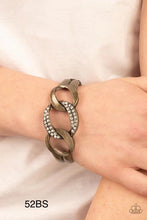 Load image into Gallery viewer, Paparazzi “BOMBSHELL Squad” Brass Hinge Bangle Bracelet - Paparazzi Accessories