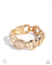 Load image into Gallery viewer, Paparazzi "Feminine Flecks" Gold Stretch Bracelet - Paparazzi Accessories