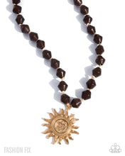 Load image into Gallery viewer, Paparazzi “Relaxed Rays” Gold Necklace Earring Set - Paparazzi Accessories