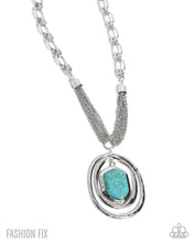 Load image into Gallery viewer, Paparazzi "Valiant Voyage" Blue Necklace Earring Set - Paparazzi Accessories