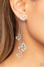 Load image into Gallery viewer, Paparazzi “Boisterous Butterfly” White Post Earrings - Paparazzi Accessories