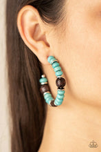 Load image into Gallery viewer, Paparazzi “Definitely Down-To-Earth” Blue Hoop Earrings - Paparazzi Accessories