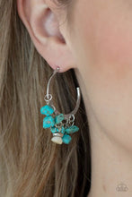 Load image into Gallery viewer, Paparazzi “Gorgeously Grounding” Blue Hoop Earrings - Paparazzi Accessories