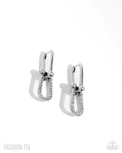 Load image into Gallery viewer, Paparazzi “Heightened Haute” White Hinge Hoop Earrings - Paparazzi Accessories