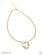 Load image into Gallery viewer, Paparazzi "Faceted Finery" Gold Necklace Earring Set - Paparazzi Accessories