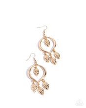 Load image into Gallery viewer, Paparazzi “Leafy Landmark” Gold Dangle Earrings - Paparazzi Accessories
