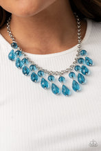 Load image into Gallery viewer, Paparazzi "Crystal Enchantment" Blue CRYSTAL-LIKE Necklace Earring Set - Paparazzi Accessories