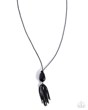 Load image into Gallery viewer, Paparazzi “Tassel Transformation” Black Necklace Earring Set - Paparazzi Accessories