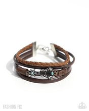 Load image into Gallery viewer, Paparazzi "Buckaroo Beginning" Blue Adjustable Clasp Bracelet - Paparazzi Accessories