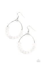 Load image into Gallery viewer, Paparazzi “Catch a Breeze” White Dangle Earrings - Paparazzi Accessories