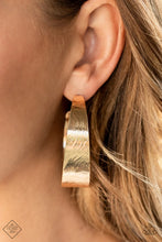 Load image into Gallery viewer, Paparazzi “Curve Crushin” Hoop Gold Earrings - Paparazzi Accessories