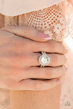 Load image into Gallery viewer, Paparazzi “Unstoppable Sparkle” White Rhinestone Silver Stretch Ring - Paparazzi Accessories