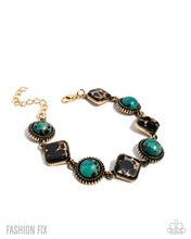 Load image into Gallery viewer, Paparazzi “Free-Spirited Feat” Green Clasp Bracelet - Paparazzi Accessories
