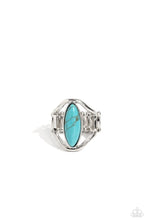 Load image into Gallery viewer, Paparazzi “Spartan Stone” Blue Stretch Ring - Paparazzi Accessories