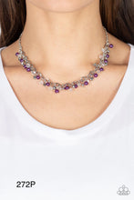 Load image into Gallery viewer, Paparazzi “Soft-Hearted Shimmer” Purple Necklace Earring Set - Paparazzi Accessories