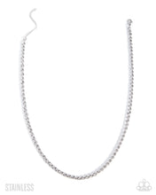 Load image into Gallery viewer, Paparazzi “Fashionable Follower” Silver Stainless Steel Urban Necklace 2026 Convention Exclusive - Paparazzi Accessories