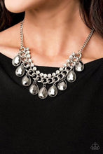 Load image into Gallery viewer, Paparazzi "All Toget-HEIR Now" Silver Necklace Earring Set - Paparazzi Accessories