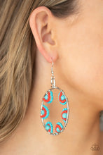 Load image into Gallery viewer, “Off The Rim" Blue Dangle Earrings - Paparazzi